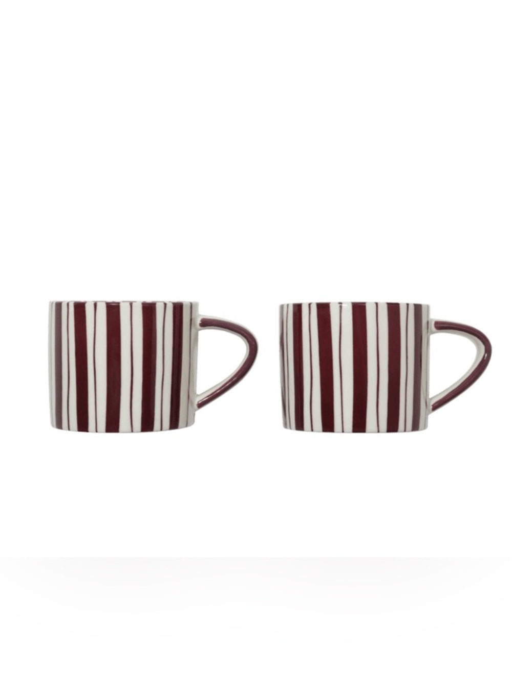 NOON & MOON SET OF 2 MUGS CHERRY LACQUER
